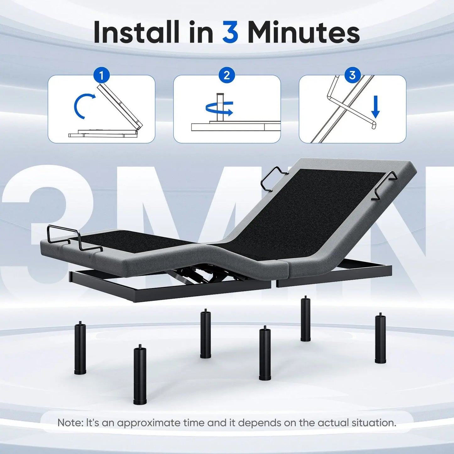 Verpal Zero Gravity Anti-Snore Adjustable Bed Frame with Wireless Remote Verpal