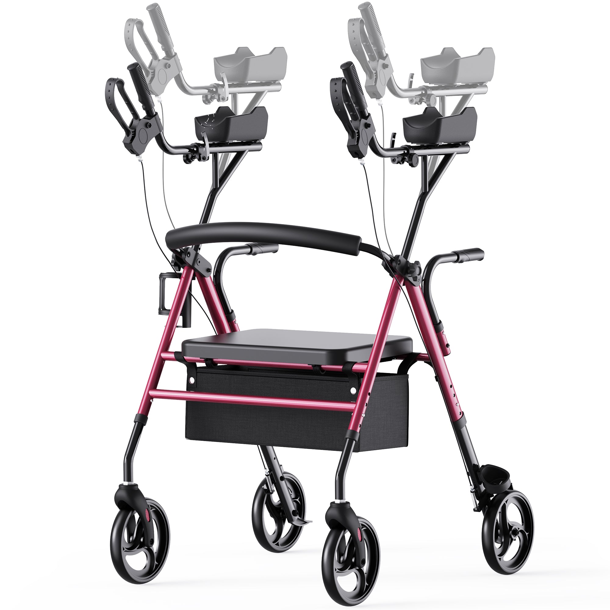 Verpal Dual-Use Upright Rollator Walker with Seat C1334A – Verpal