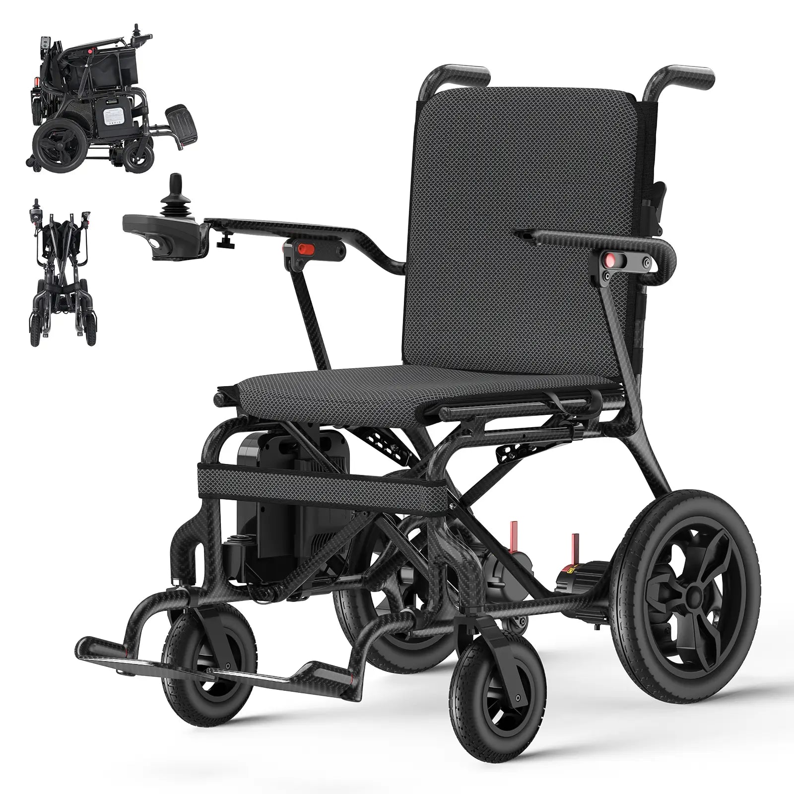 Verpal Upgrade Lightweight Carbon Fiber Electric Wheelchair HC820N