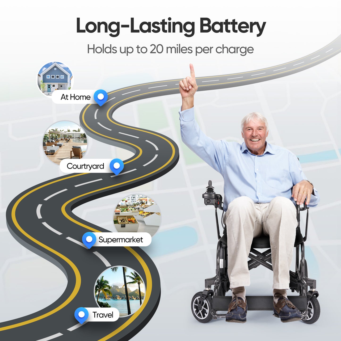 Verpal Lightest Carbon Fiber Electric Wheelchair 6101