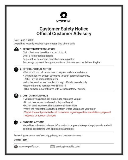 Customer Safety Notice