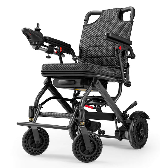 VERPAL Super Lightweight Electric Wheelchair A03D—【38lbs, Intelligent Folding Electric Wheelchair,Travel Size,Airline Approved,All Terrain】