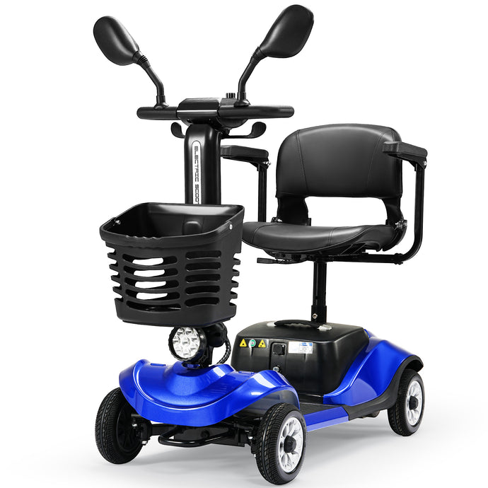 VERPAL 4 Wheel Scooter with Display YL09B—【Foldable Electric Scooter,Heavy Duty Travel Model with Lights, Basket, and Long-Lasting Extended Battery 】