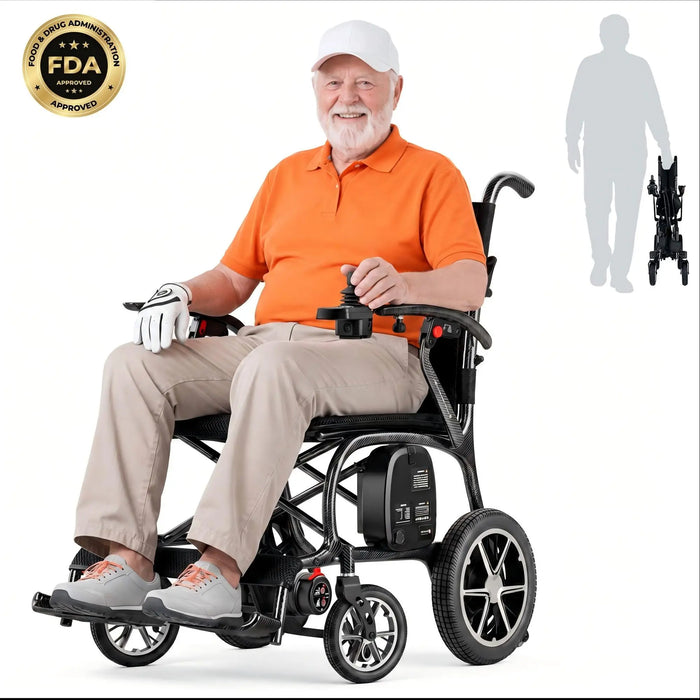 Verpal Lightest-In-Class Carbon Fiber Electric Wheelchair 6101 VERPAL