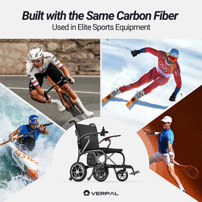 Verpal Lightest-In-Class Carbon Fiber Electric Wheelchair 6101 VERPAL