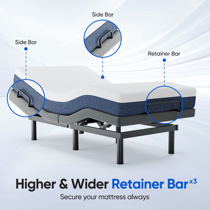Verpal Zero Gravity Anti-Snore Adjustable Bed Frame with Wireless Remote