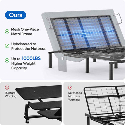 Verpal Queen Adjustable Bed Frame with Zero Gravity and Wireless Remote