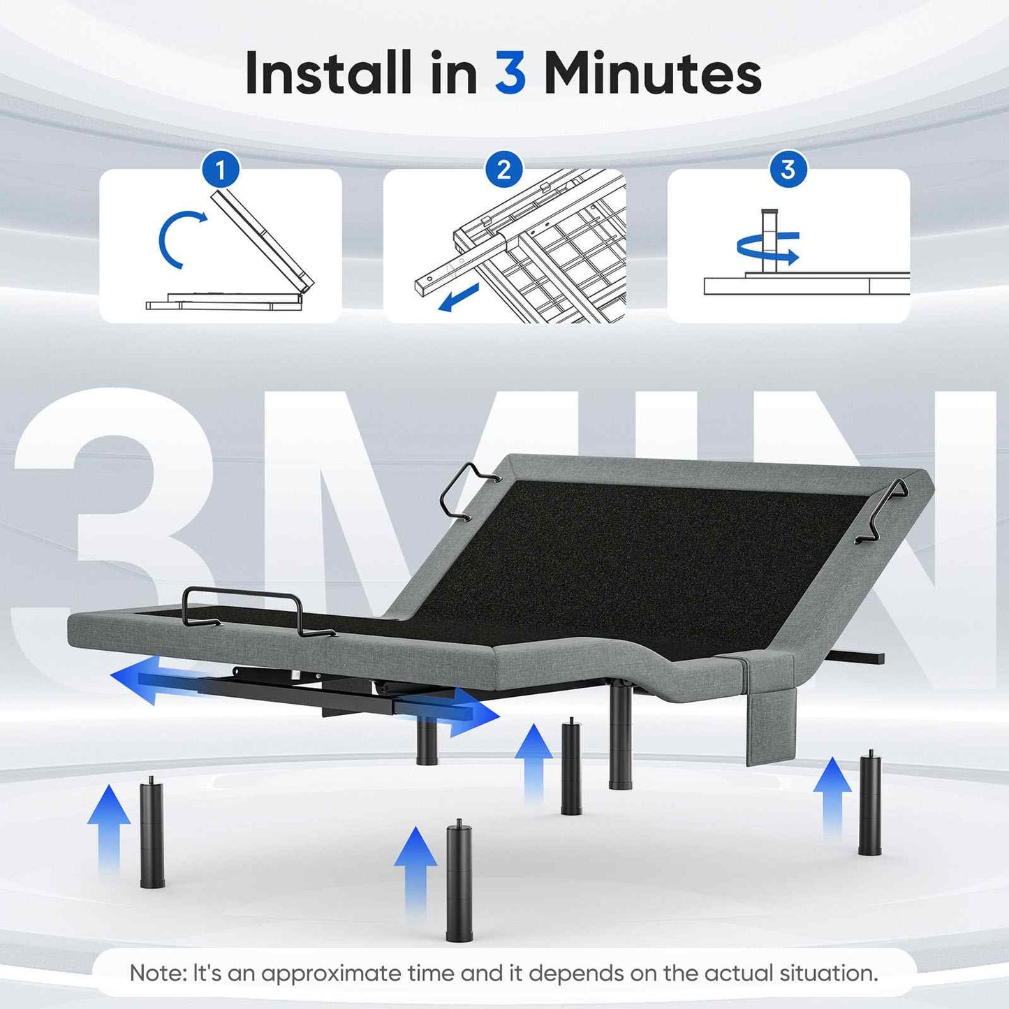 Verpal Queen Adjustable Bed Frame with Zero Gravity and Wireless Remote