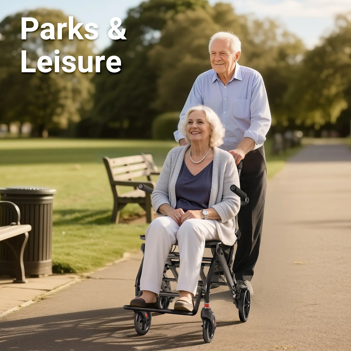 Senior enjoying mobility outdoors