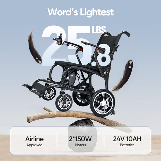 Verpal Lightest-In-Class Carbon Fiber Electric Wheelchair 6101