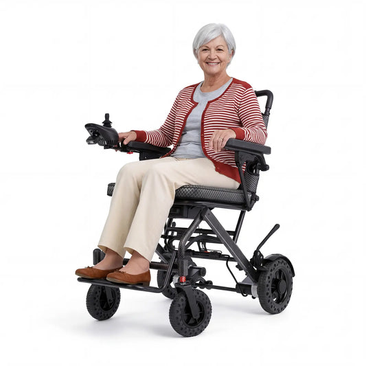 Verpal Upgrade Airline-Approved Lightweight Folding Electric Wheelchair A406