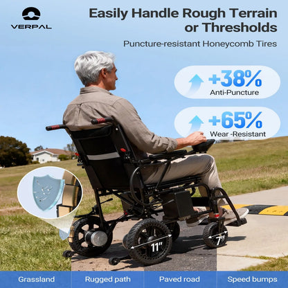Verpal E310H Folding Heavy-Duty Electric Wheelchair Verpal