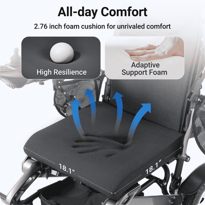 Verpal Upgrade Reclining Foldable Electric Wheelchairs YL9003