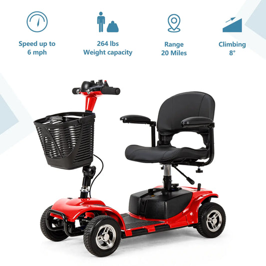 VerPal 4 Wheel Travel Scooter W3431