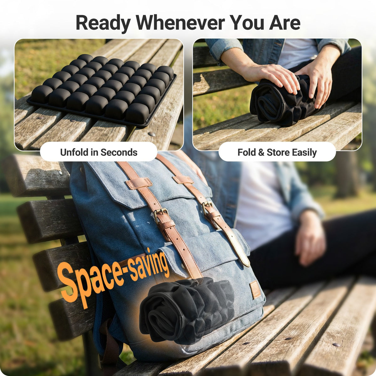 Verpal lightweight portable seat cushion 1.16 lbs compact design easy to carry for travel and daily use