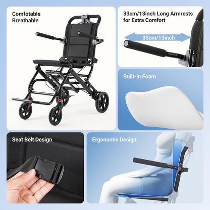Verpal Travel Friendly Flexible Manual Wheelchair DH01413