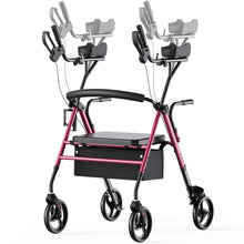 Verpal Dual-Use Upright Rollator Walker with Seat C1334A