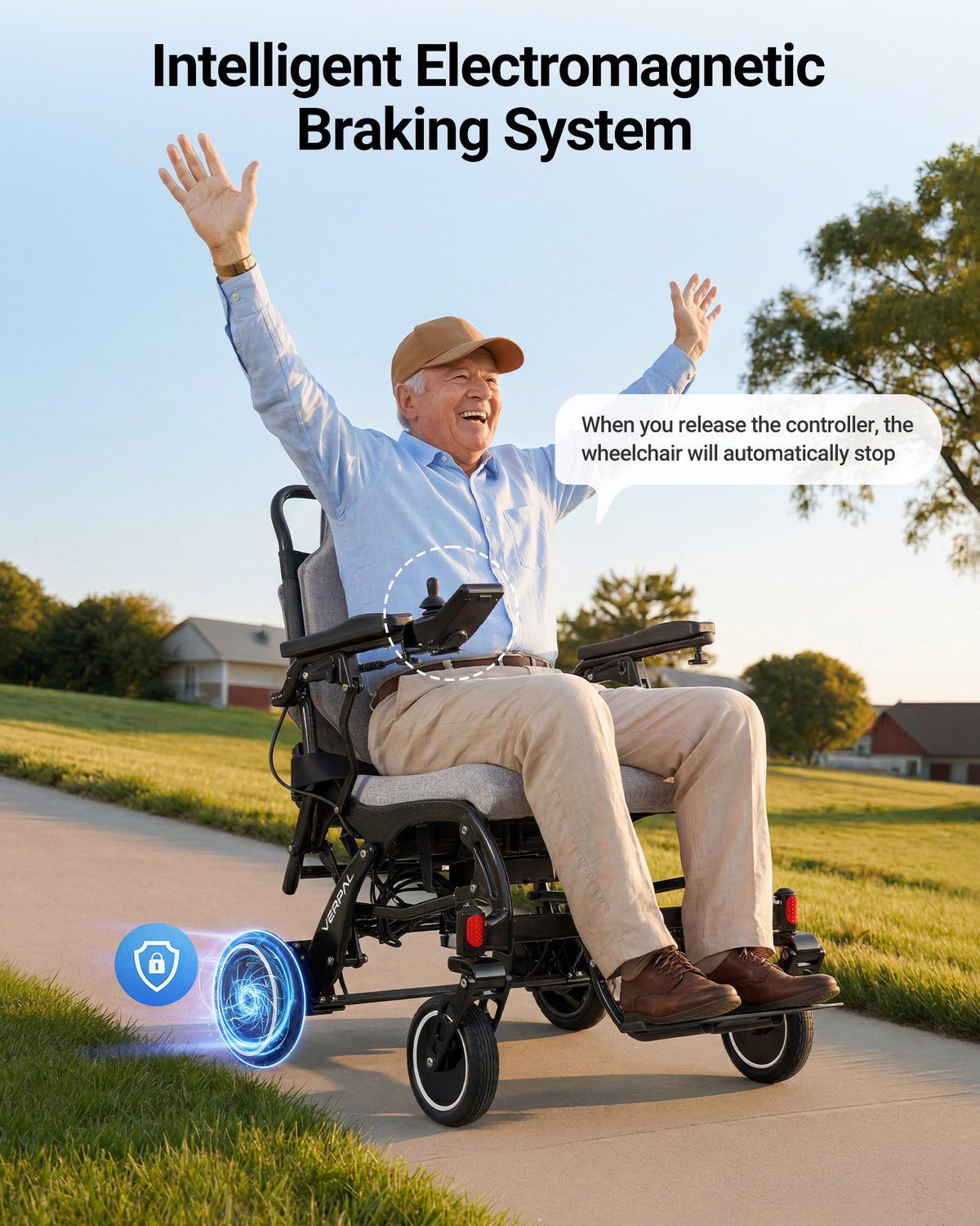 Verpal Wireless Charging and LCD Display  Electric Wheelchair DC01 VERPAL