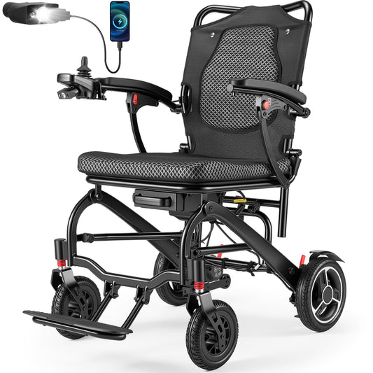 Verpal Comfort Lightweight Carbon Fiber Electric Wheelchair with Airline-approved