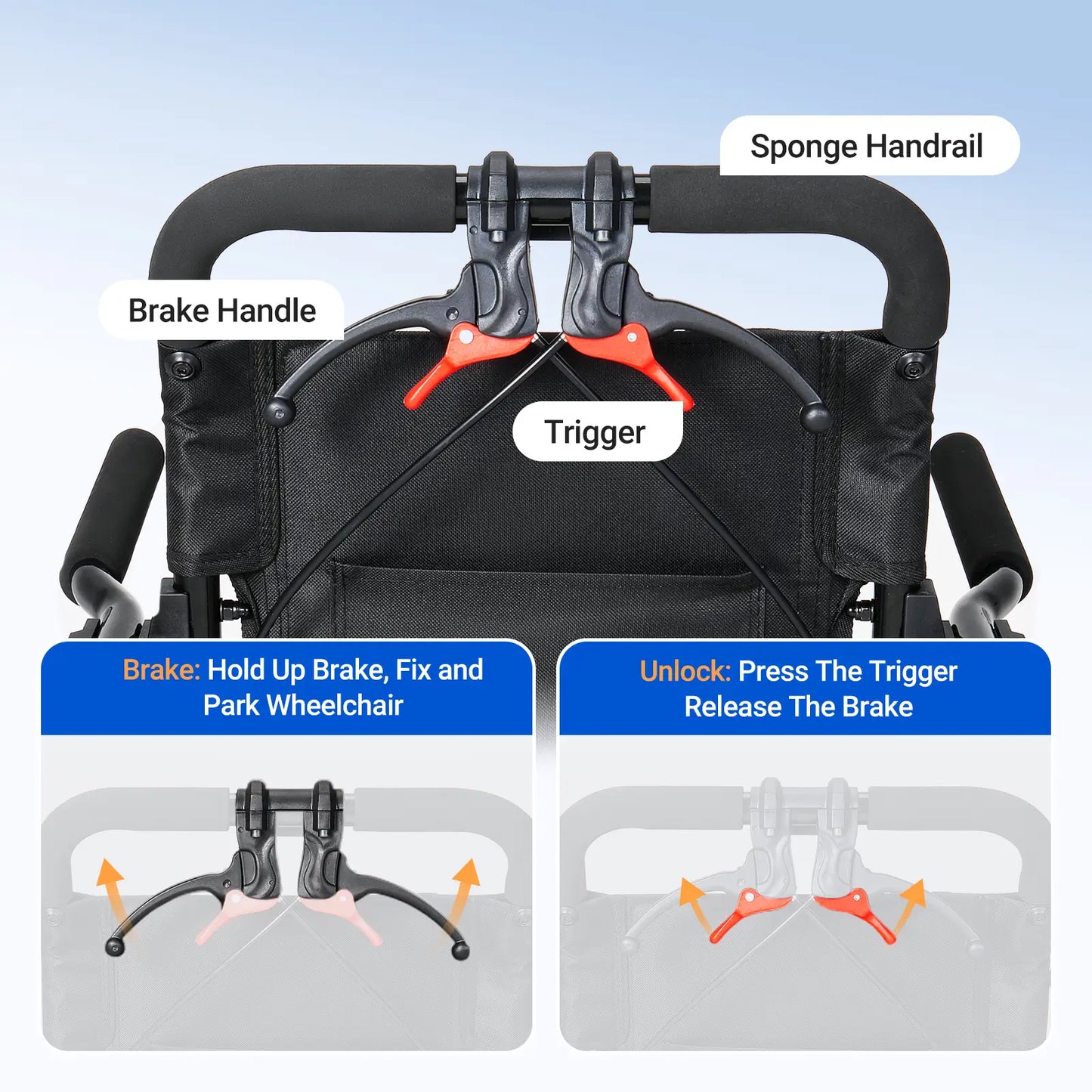 Verpal Travel Friendly Flexible Manual Wheelchair DH01413