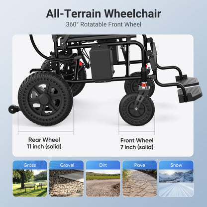 Verpal Powerful Upgrade Long Range Electric Wheelchair E310H