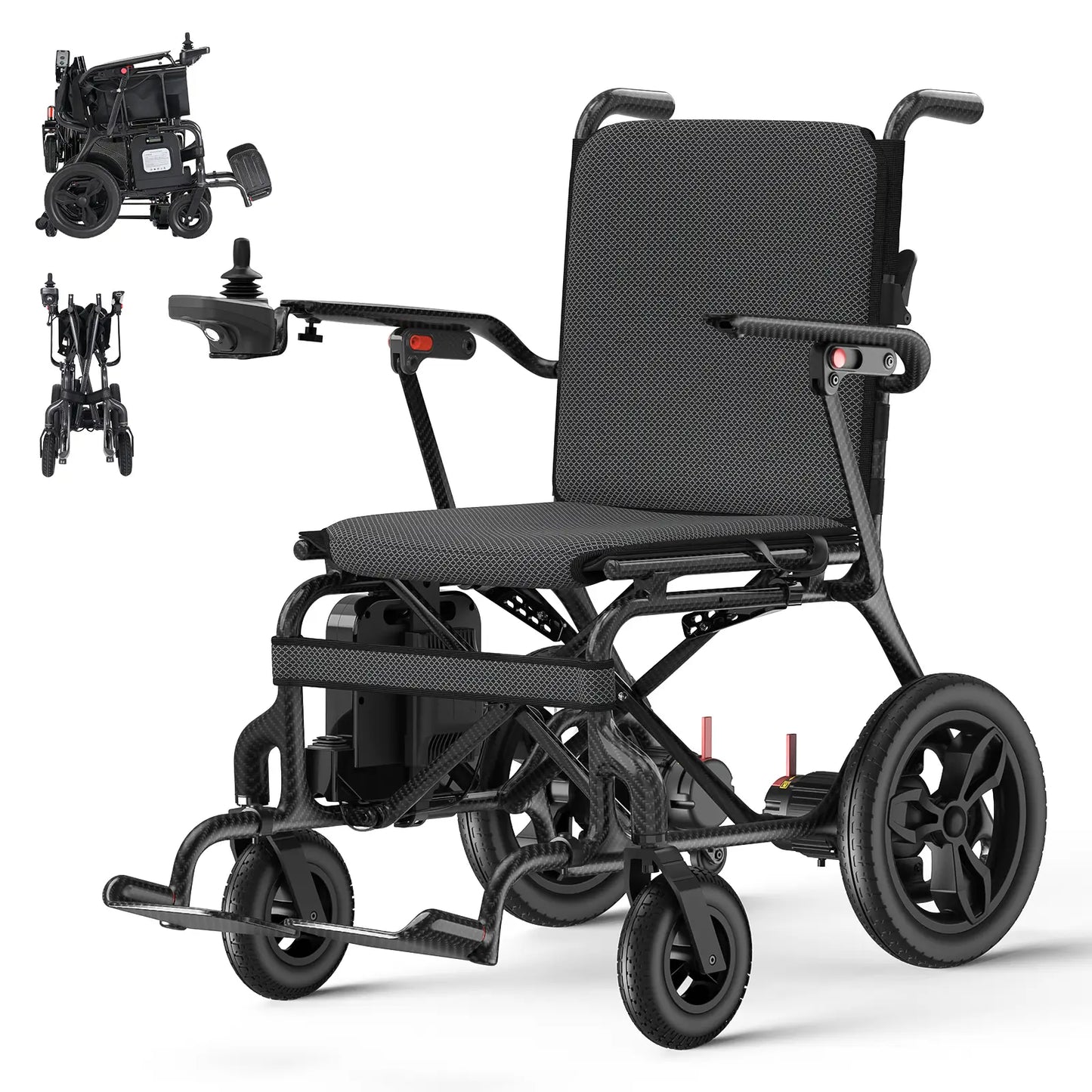 Verpal Motor Upgrade Lightweight Carbon Fiber Power Wheelchair HC820N