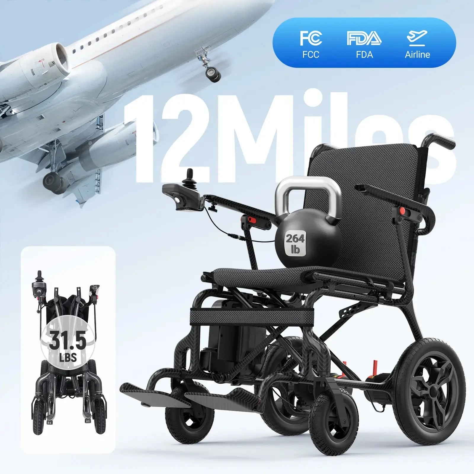 Verpal Ultra-Light Carbon Fiber Electric Wheelchair HC820N – Verpal Verpal Ultra-Light Carbon Fiber Electric Wheelchair HC820N – Verpal