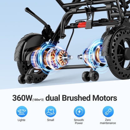 Verpal Upgrade Airline-Approved Lightweight Folding Electric Wheelchair A406