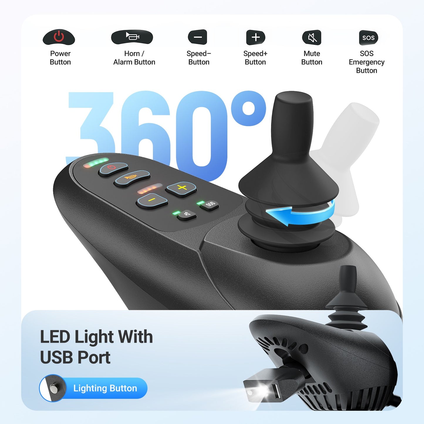 Verpal Upgrade Airline-Approved Lightweight Folding Electric Wheelchair A406