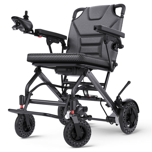 Verpal Wider Seat Lightweight Foldable Electric Wheelchair A04D
