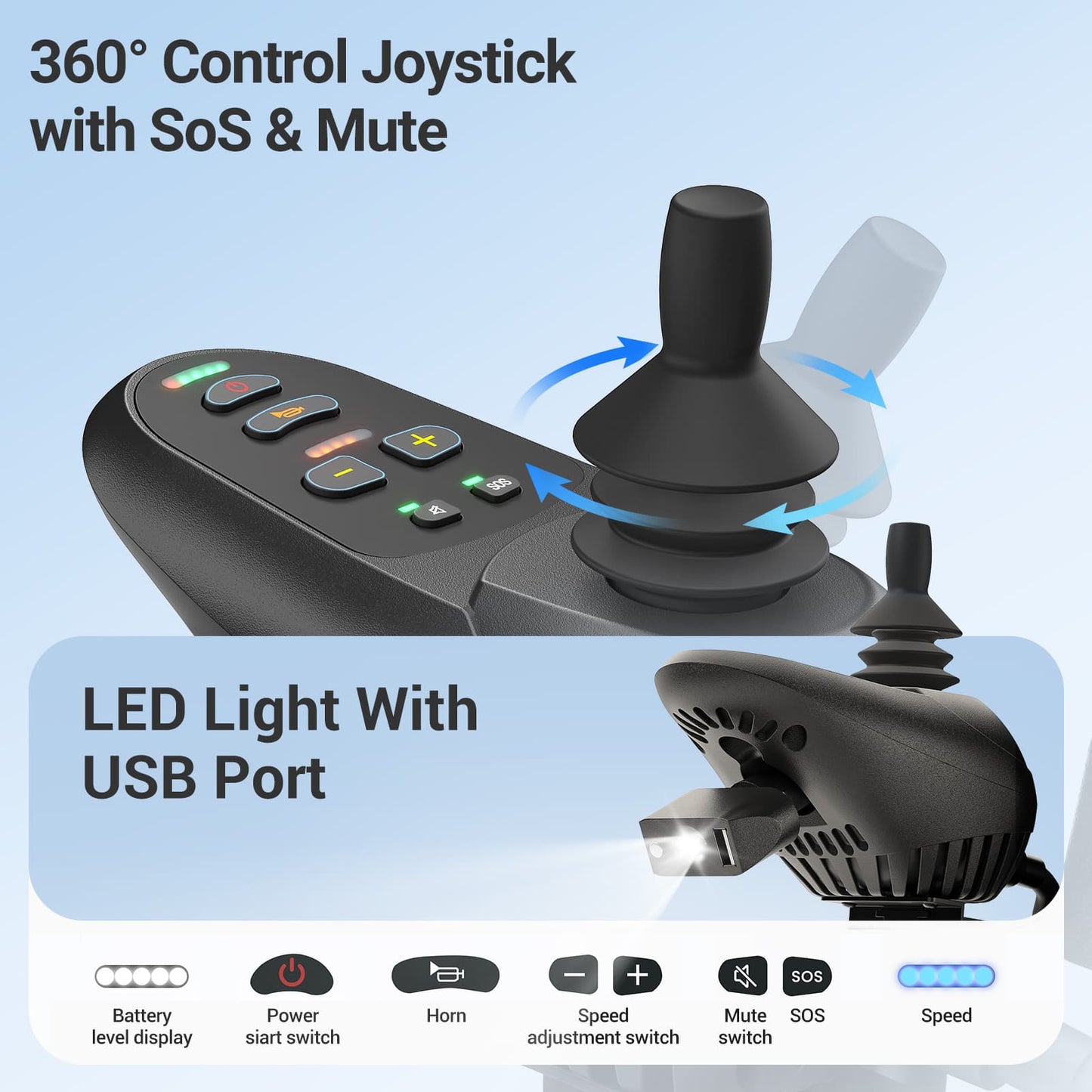 Verpal Travel Size Lightweight Folding Electric Wheelchair K04