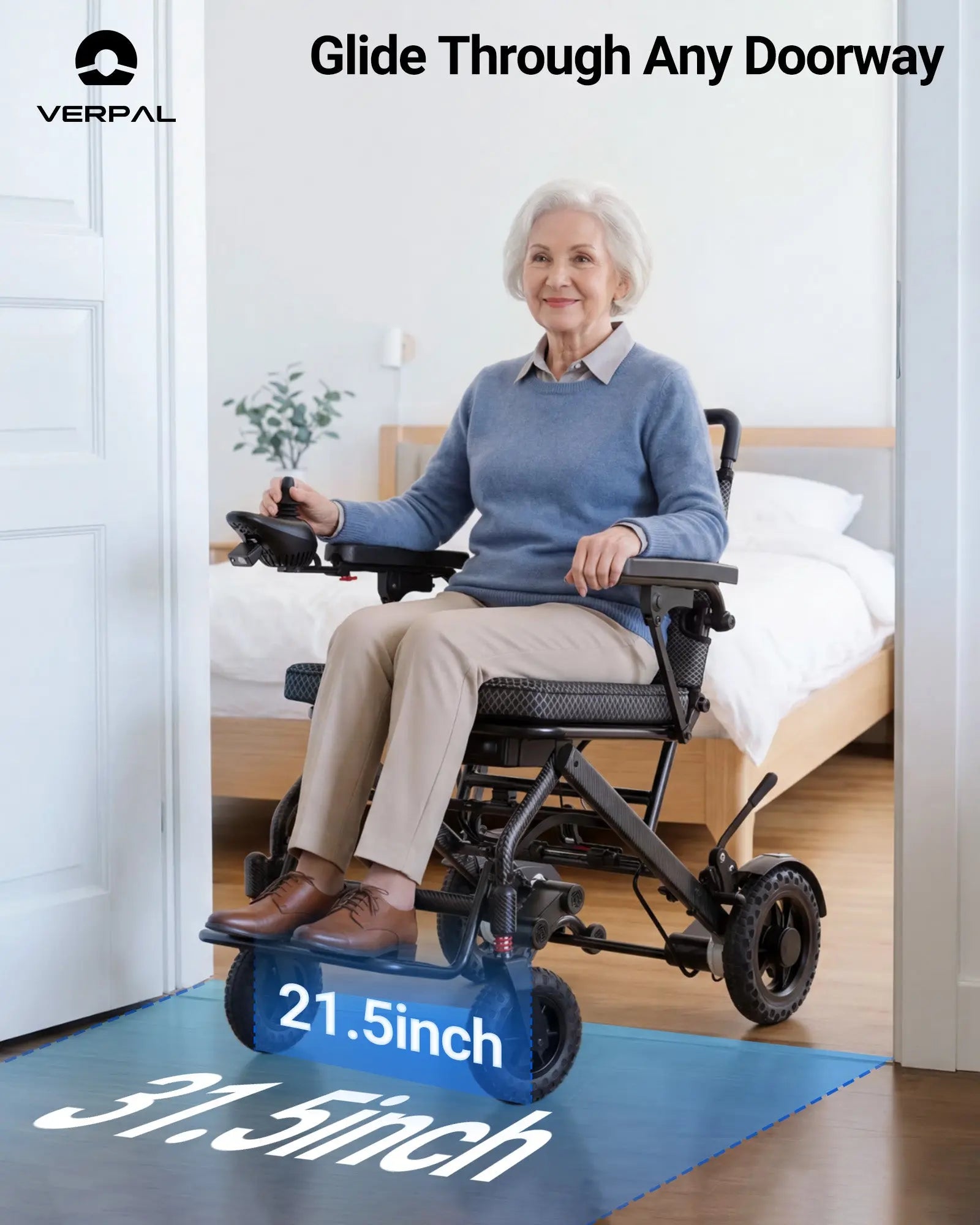 Verpal Upgrade Airline-Approved Lightweight Folding Electric