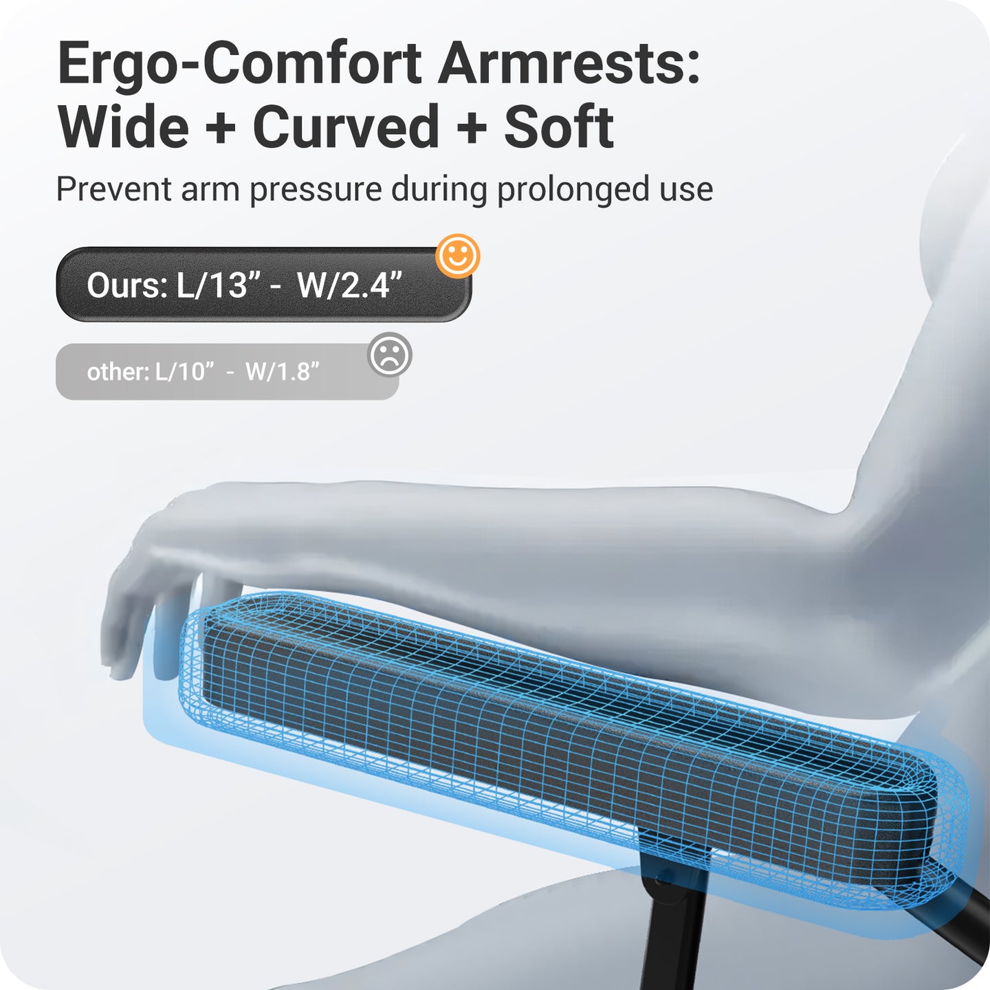 Verpal Kr8810 electric wheelchair with wide soft armrests, ergonomic support design for comfortable long-term use