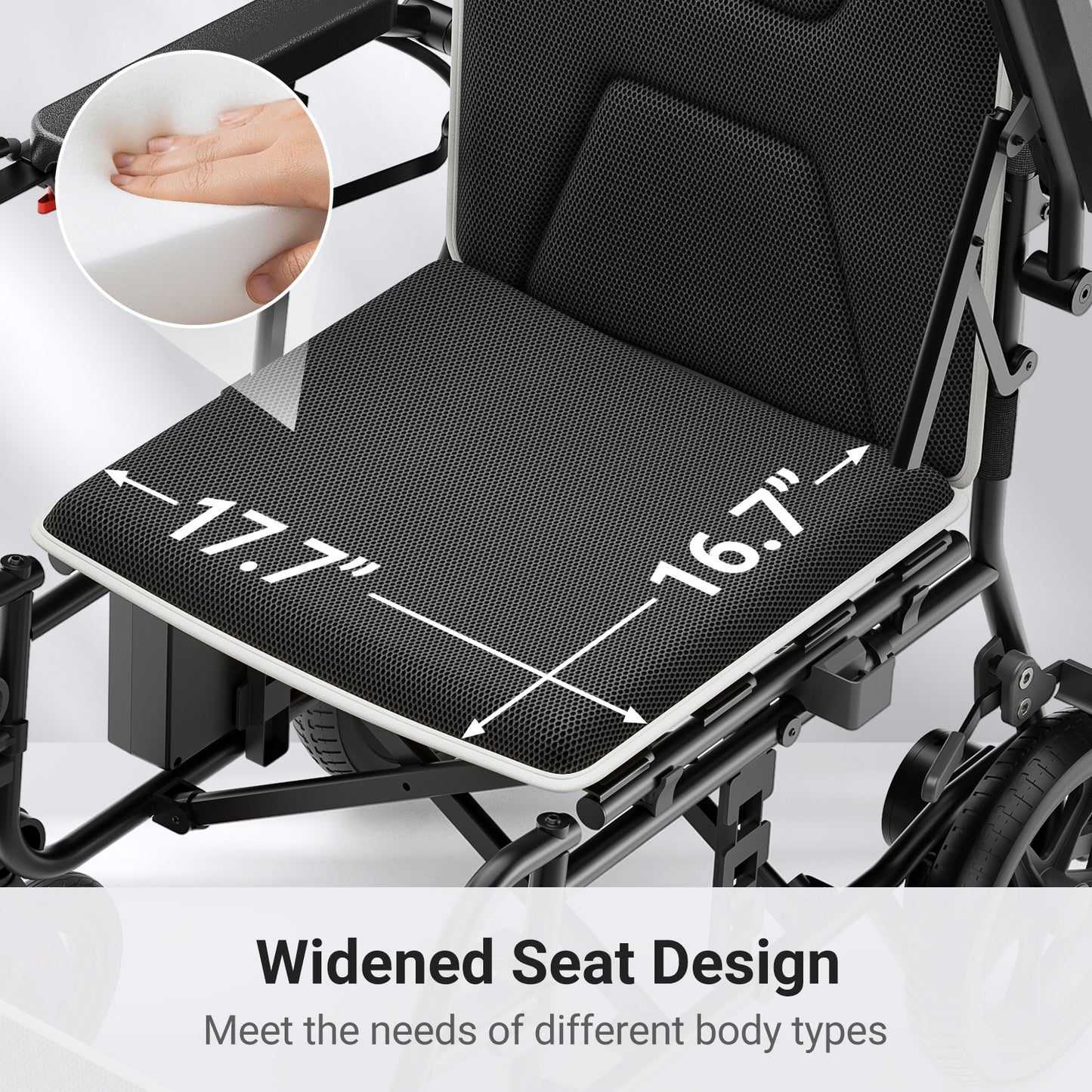 Verpal Lightweight Cushion Upgrade Power Wheelchair KR8810