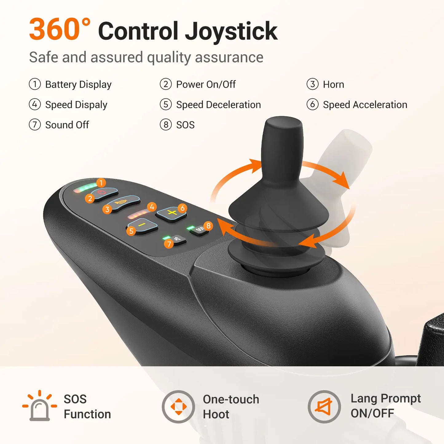 Verpal 160° Adjustable Backrest Reclining Electric Wheelchair E310S