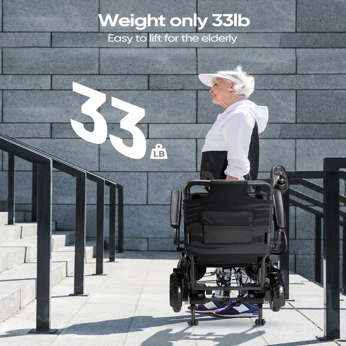 New Upgrade Verpal Airline Approval Lightweight Foldable Electric Wheelchair A03D (Travel-Ready) VERPAL