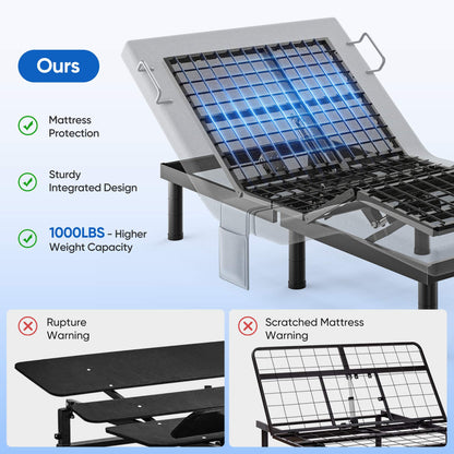 Verpal Zero Gravity Adjustable Bed Frame with Massage and Wireless Remote