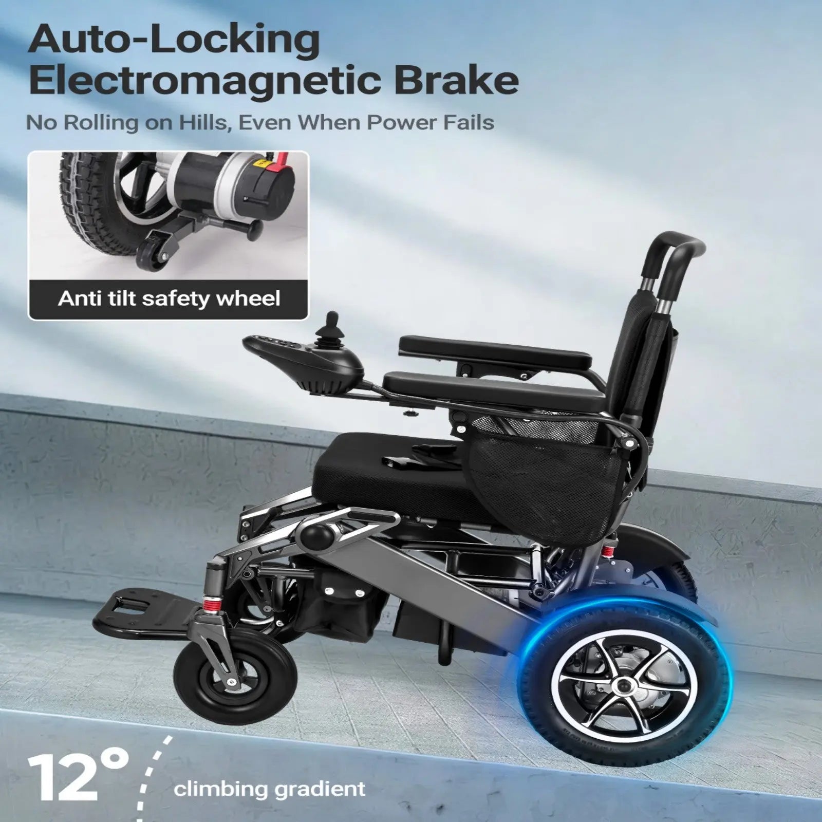 Verpal Lightweight Intelligent Folding Power Wheelchair YL9000