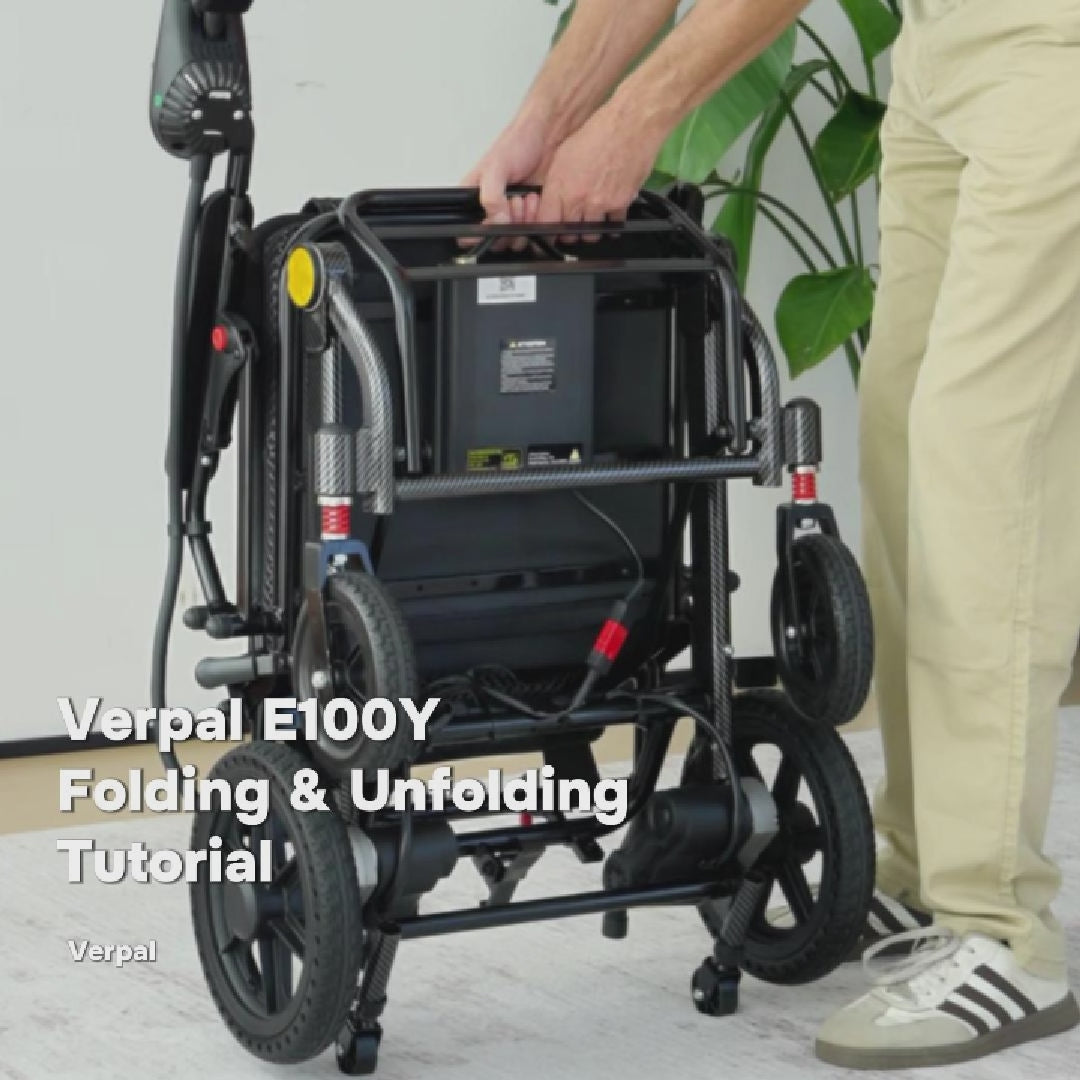 Verpal Long-Range Lightweight Electric Wheelchair with Powerful